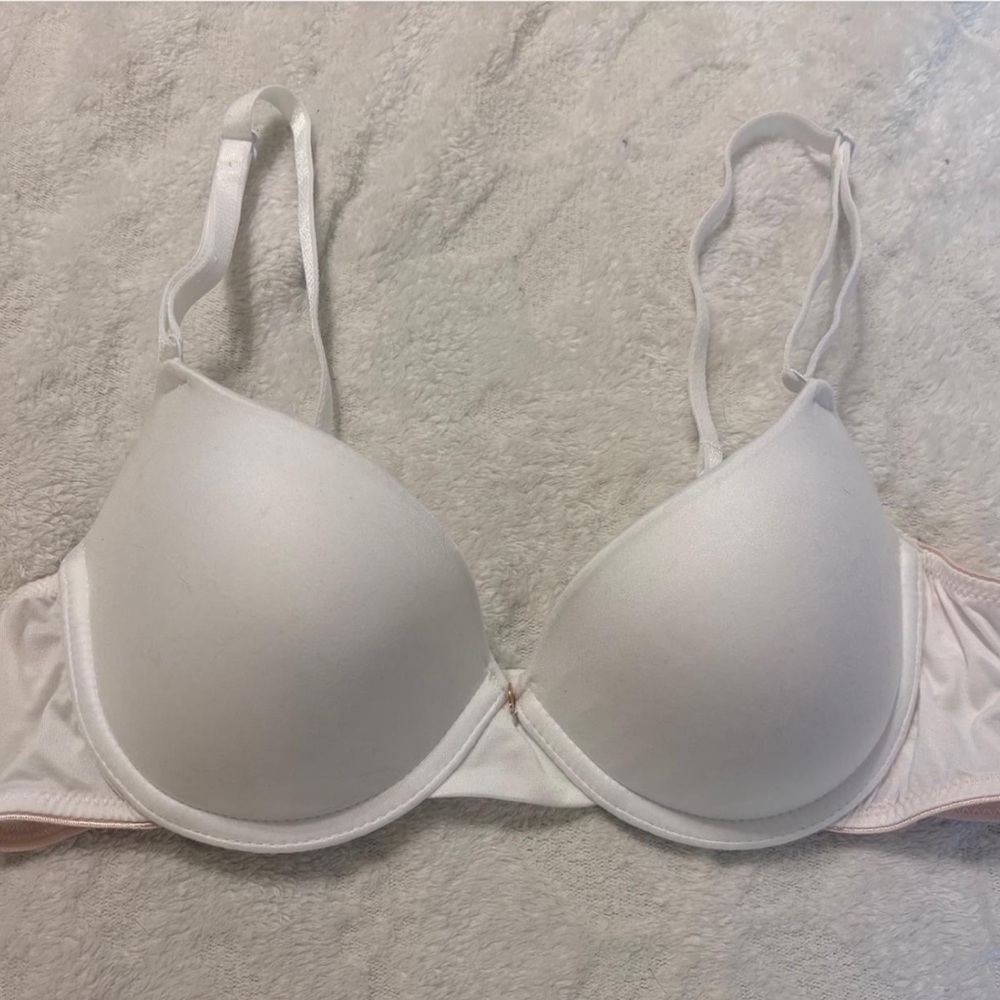 Maidenform White and Pink Women's Bra